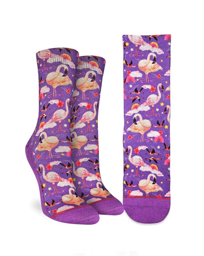 Women’s Flamboyance of Flamingos active fit sock
