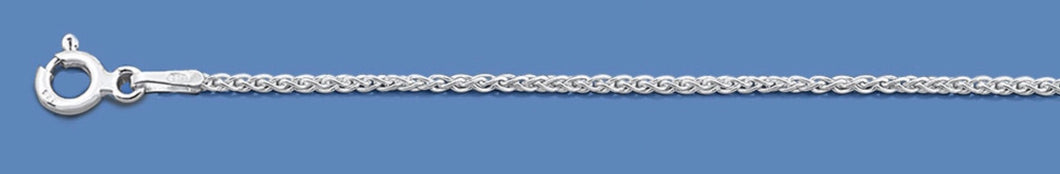 Italian Sterling silver wheat chain