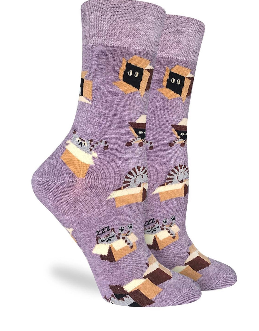 Women’s Cat in the Box crew socks