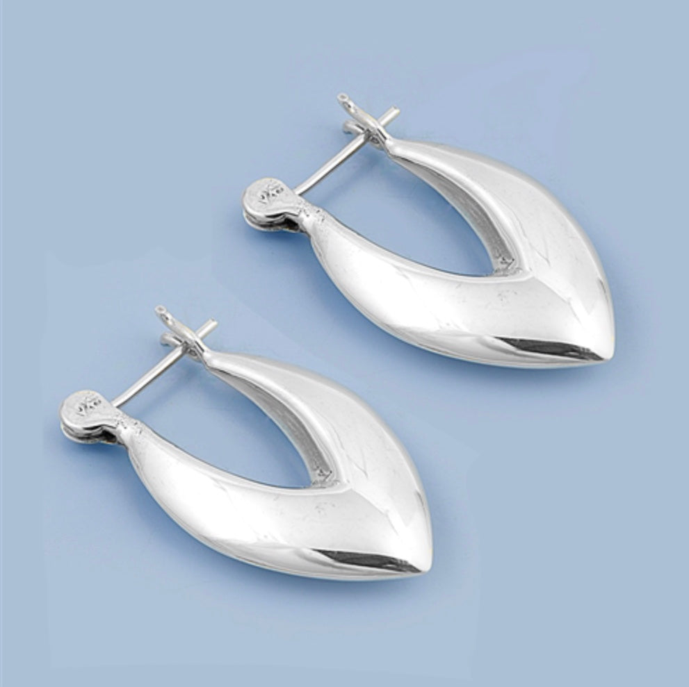 Sterling silver Hollow Hoop arrow shape Earring