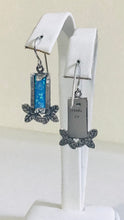 Silver Opal leaf design Earrings