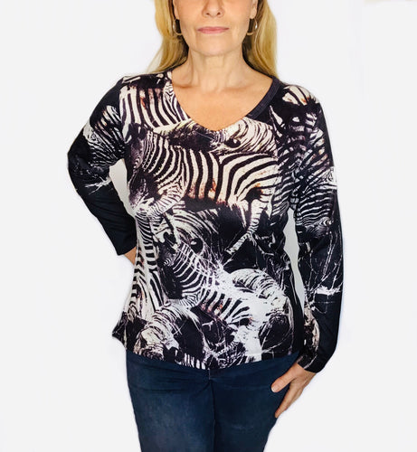 Zebra print Sparkle top
