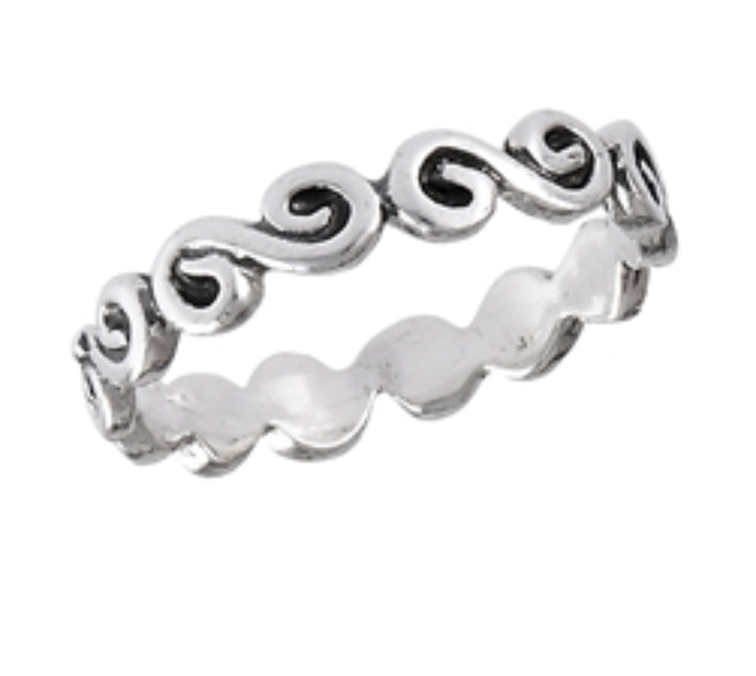 Silver Swirl Ring