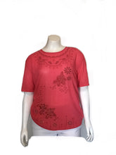 Pink Sequins floral Tee