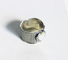 Sterling silver Cigar band heart  Ring