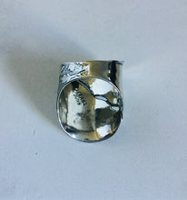 Maple Leaf Embossed Shield Ring