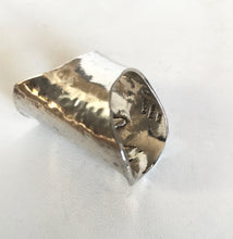 Sterling silver Embossed Tree of Life shield Ring