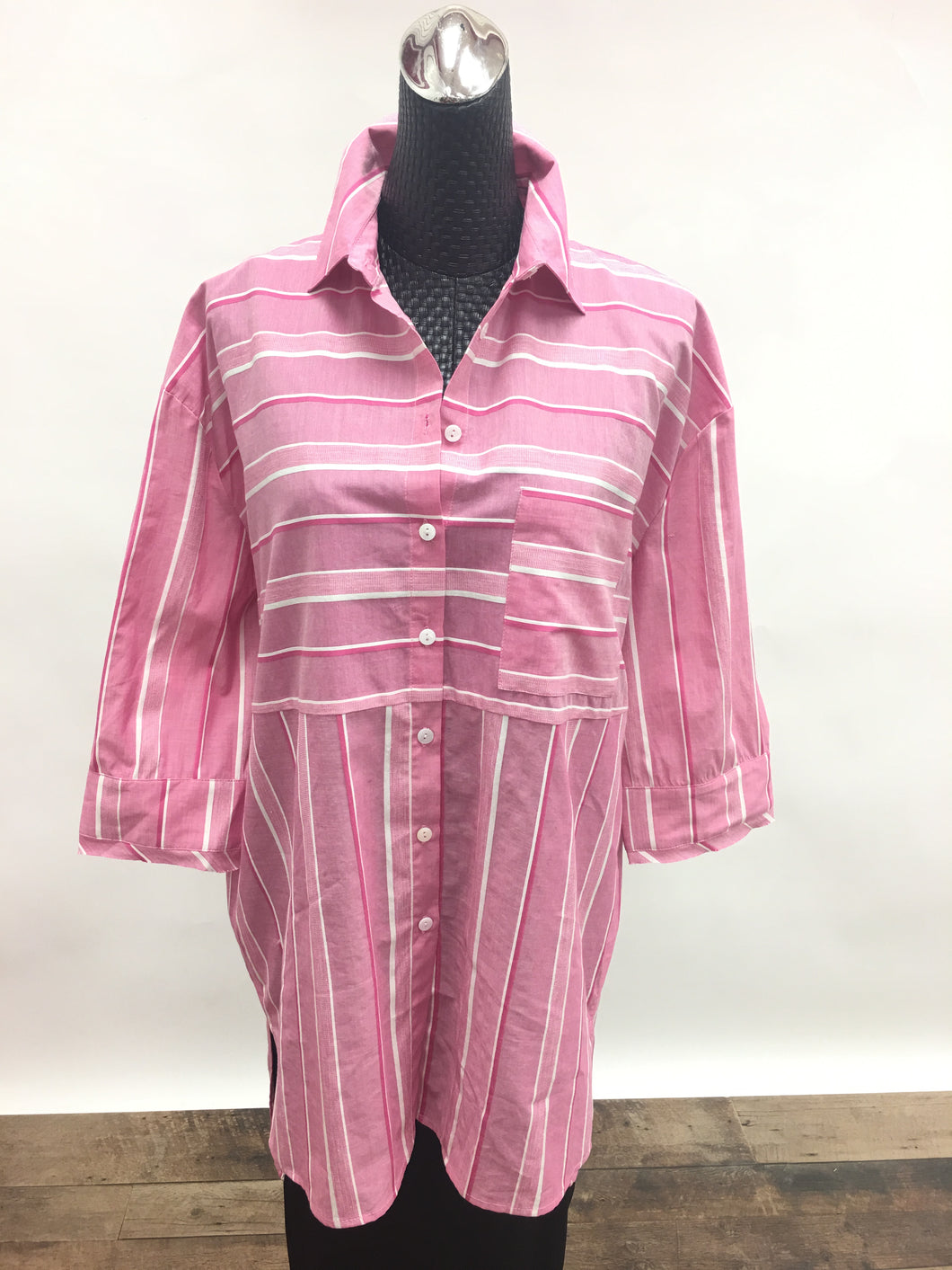Over sized Striped Shirt Hilary Radely