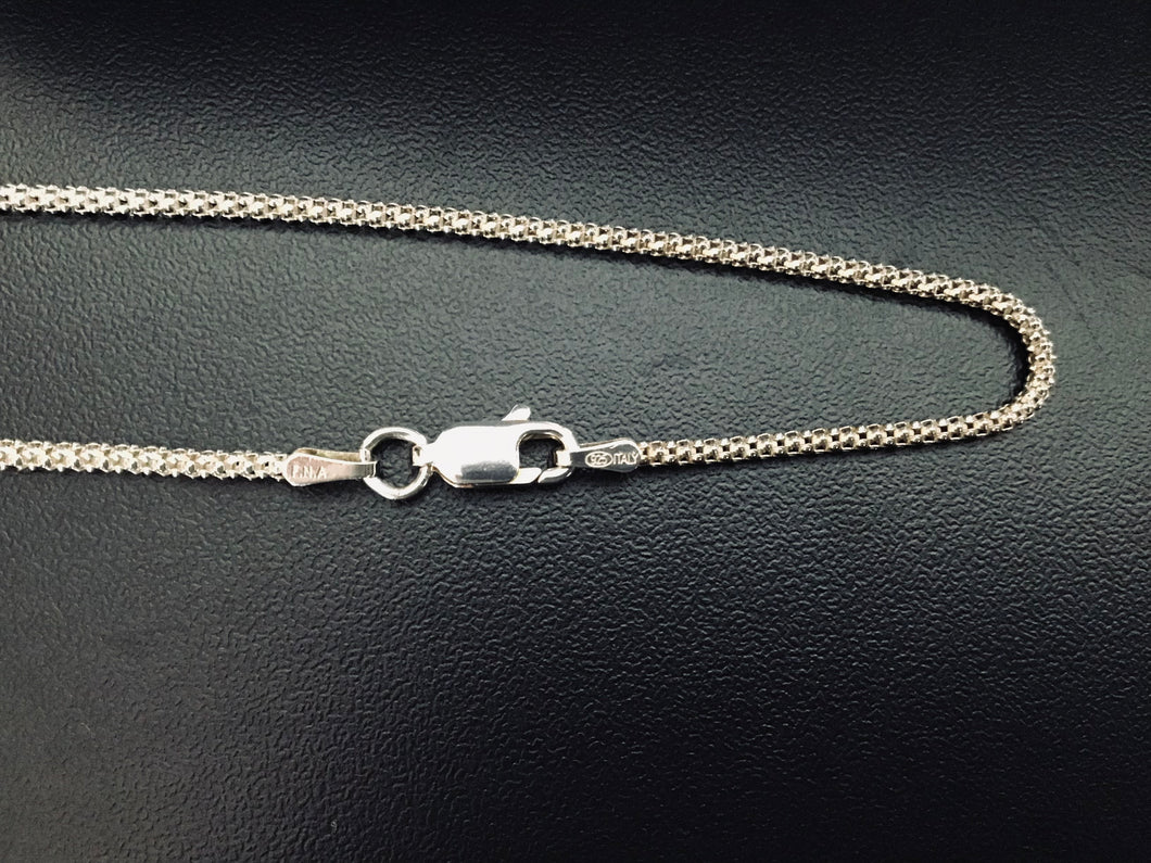925 Sterling silver Popcorn chain 2mm