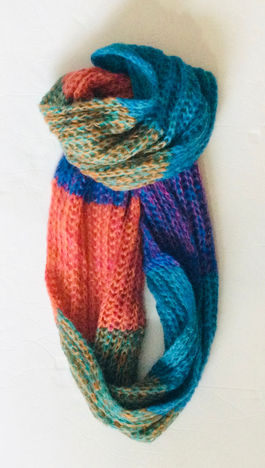 Knit Infinity Multi Colour Scarf