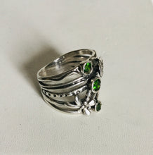 Sterling silver Dragonfly Flower Ring