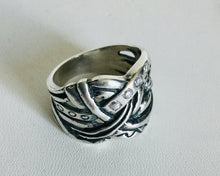 Sterling silver Woven ornate detailing Ring