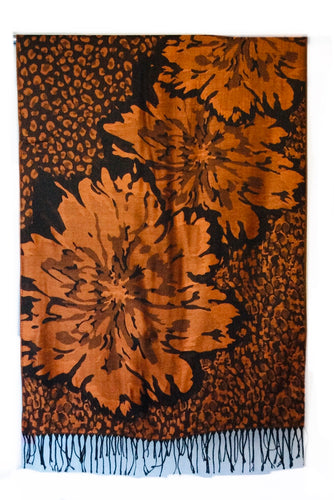 Pashmina Carnation flower scarf