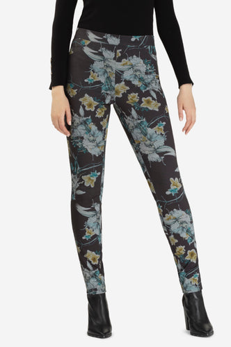 Floral Print Jegging Ochre