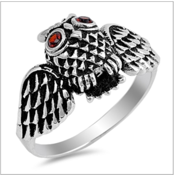 Owl with Cz Citrus  eyes