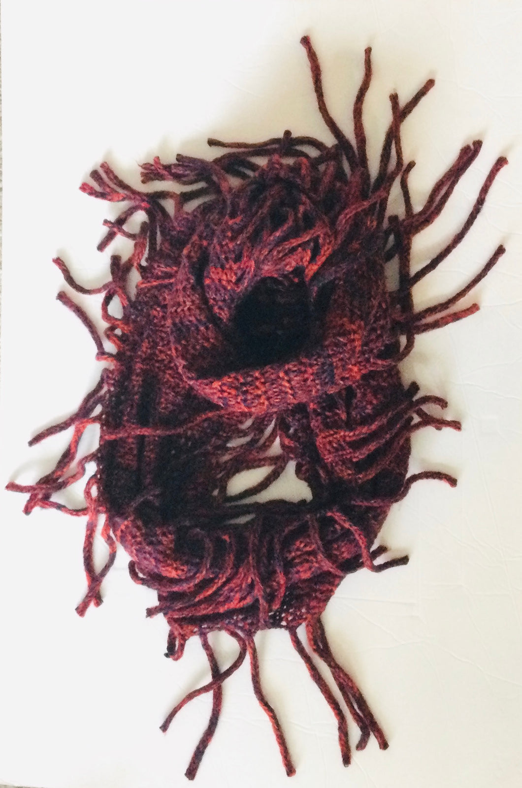 Large knit tassel Loop infinity scarf