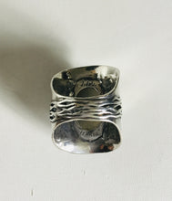Saddle shape Shield Labradorite Silver  Ring