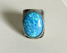 Sterling silver Oval fire Opal Rings