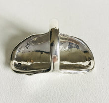 Sterling silver Shield ring / Cz stones