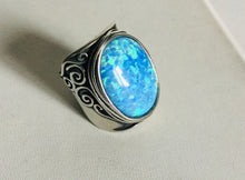 Sterling silver Oval fire Opal Rings