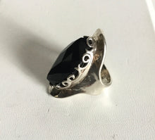 Sterling silver Black onyx Ring.