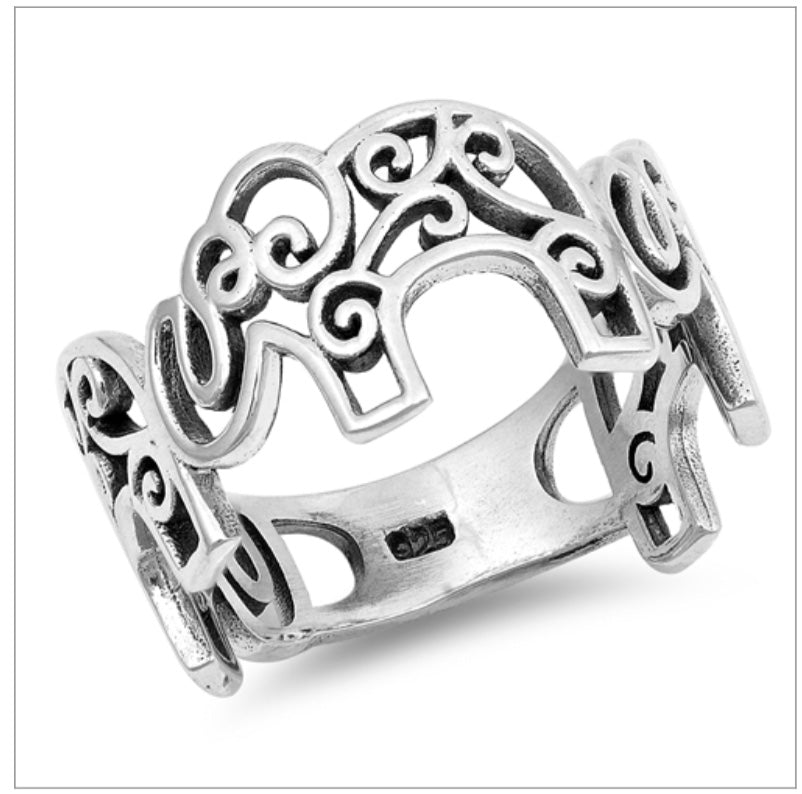 Filigree Elephant Ring