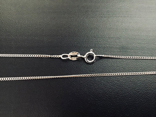 925 silver fine Curb chain .8 mm