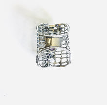 Sterling silver Dragonfly Amethyst Shield Ring
