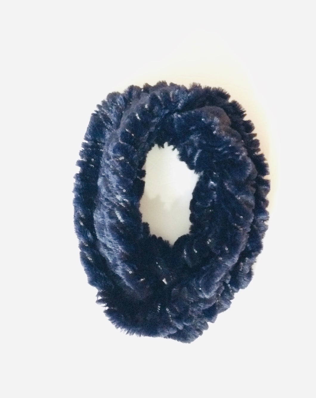 Infinity loop Faux Fur Animal sequins Scarf
