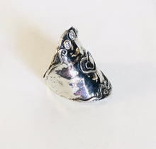 Sterling silver Heart shield Ring