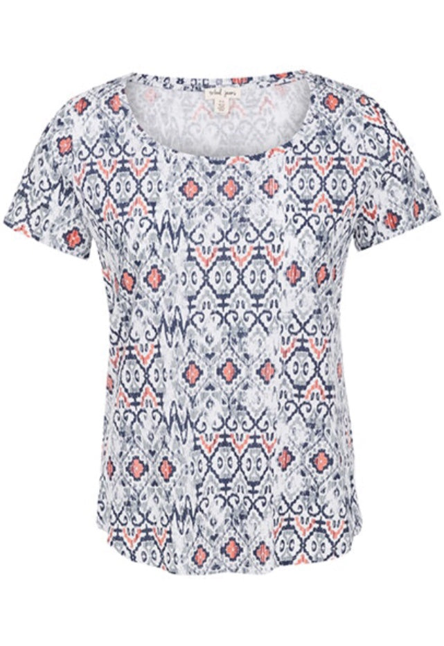 Multi Colour Cap Sleeve Tee