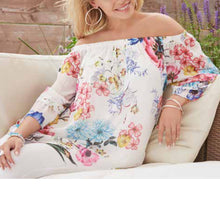 Off the Shoulder Floral Blouse