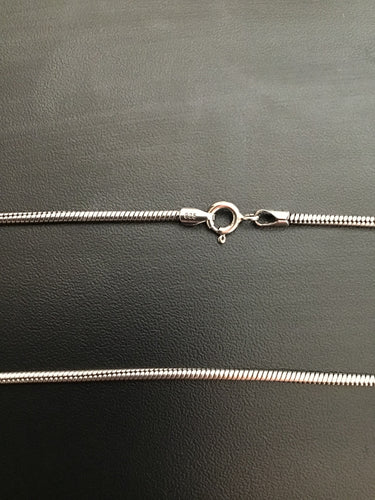 925 silver oxidized snake chain 2 mm
