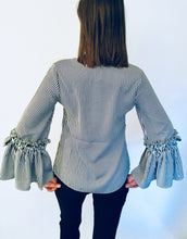 V-Neck Pin Stripe Blouse
