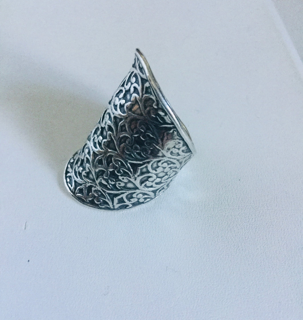 Filigree Shield Ring