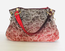 Leather Slouch paisley Handbag