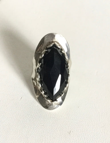Sterling silver Black onyx Ring.