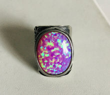 Sterling silver Oval fire Opal Rings