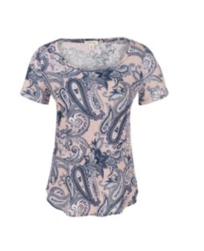 Short Sleeve T Paisley Print Violet