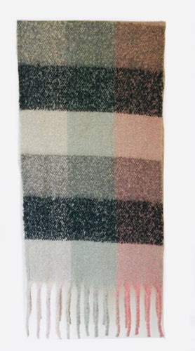 Oversize Large plaid pink Scarf