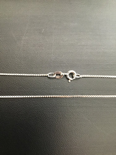 925 silver Box chain 1 mm