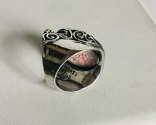 Sterling silver Oval fire Opal Rings