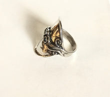 Sterling silver Aquamarine Shield Ring