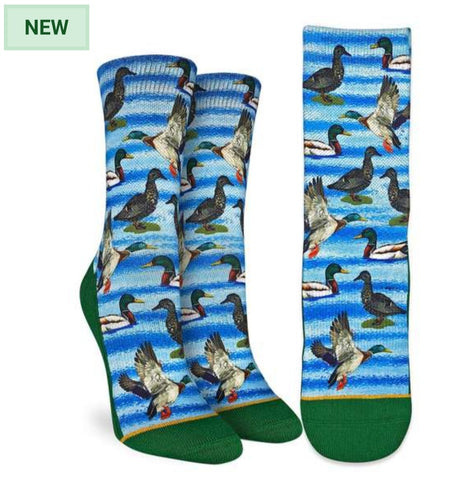 Women's Mallard Ducks Good Luck Socks Active Fit sz 5 -9