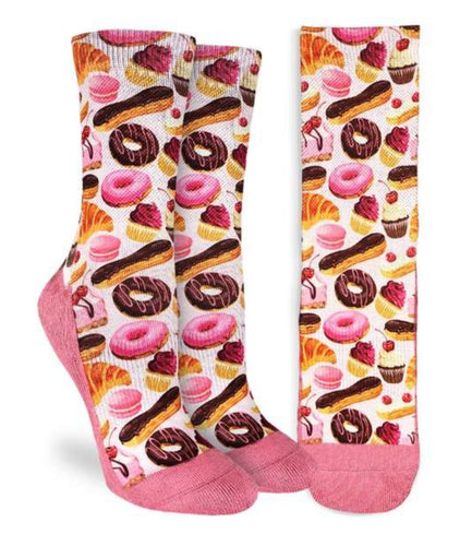 Women's Pastries Good Luck Socks Active Fit sz 5 - 9