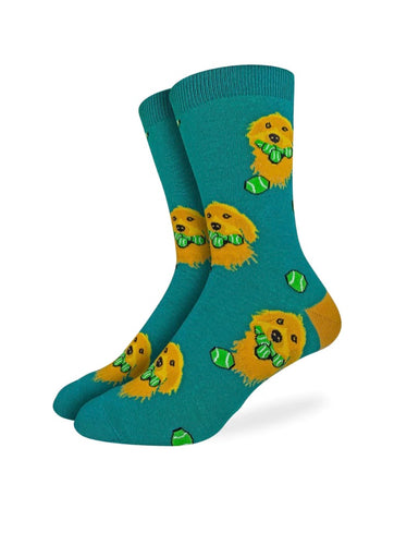 Men’s Golden Retriever with Tennis Balls crew socks
