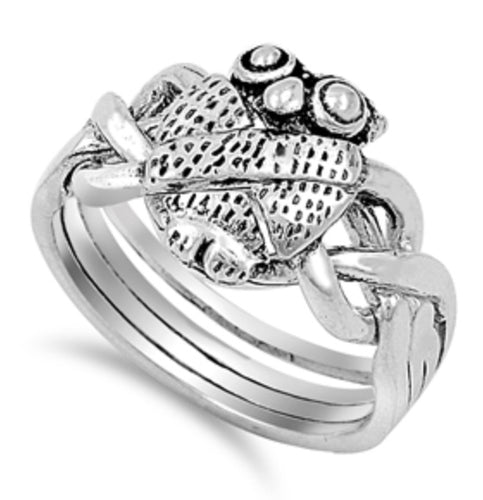 Sterling silver Owl Puzzle ring