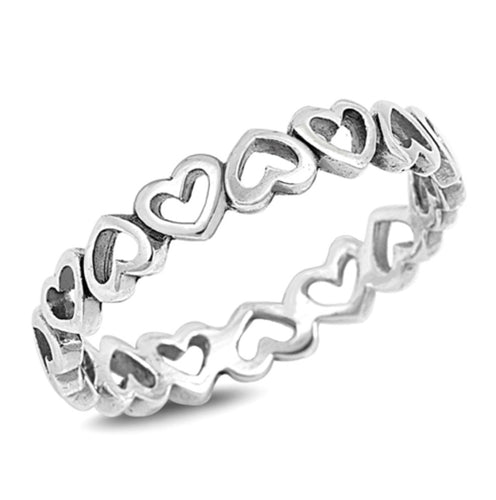 Sterling silver Eternity Heart ring