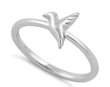 Tiny Silver Humming Bird Ring