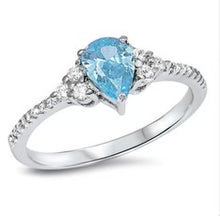 Marquis cut Cz Emerald Sterling silver  Ring